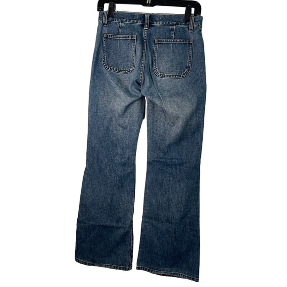 Women's Low Rise Flare Gap jeans with vintage look with unique pockets - Picture 4 of 7
